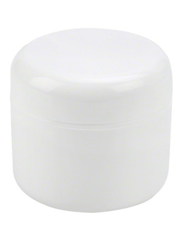 Pot vide en plastique blanc