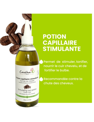 Potion capillaire stimulante au macérât huileux de café