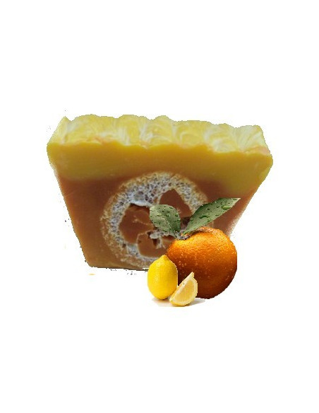 Savon Loofah karité - Citron/Orange douce