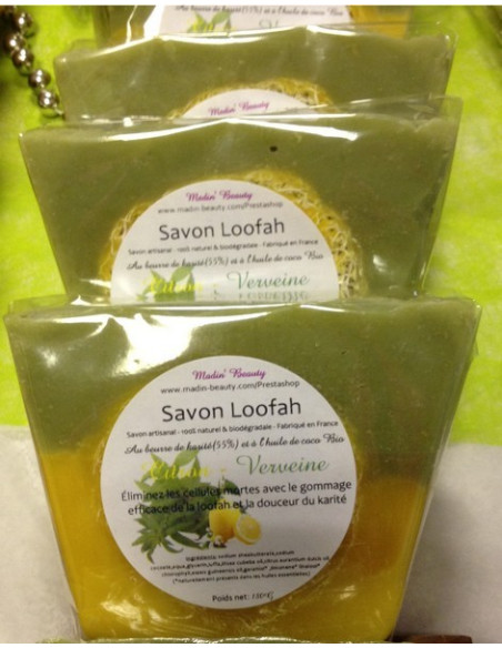 Savon Loofah karité - Citron/Verveine