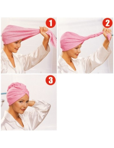 Serviette Turban Microfibre Cheveux